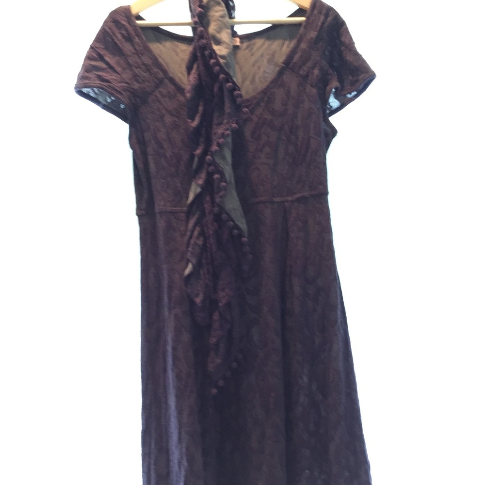 Purple dress with scarf